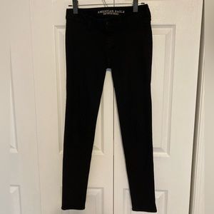 American eagle black jeggings size 0